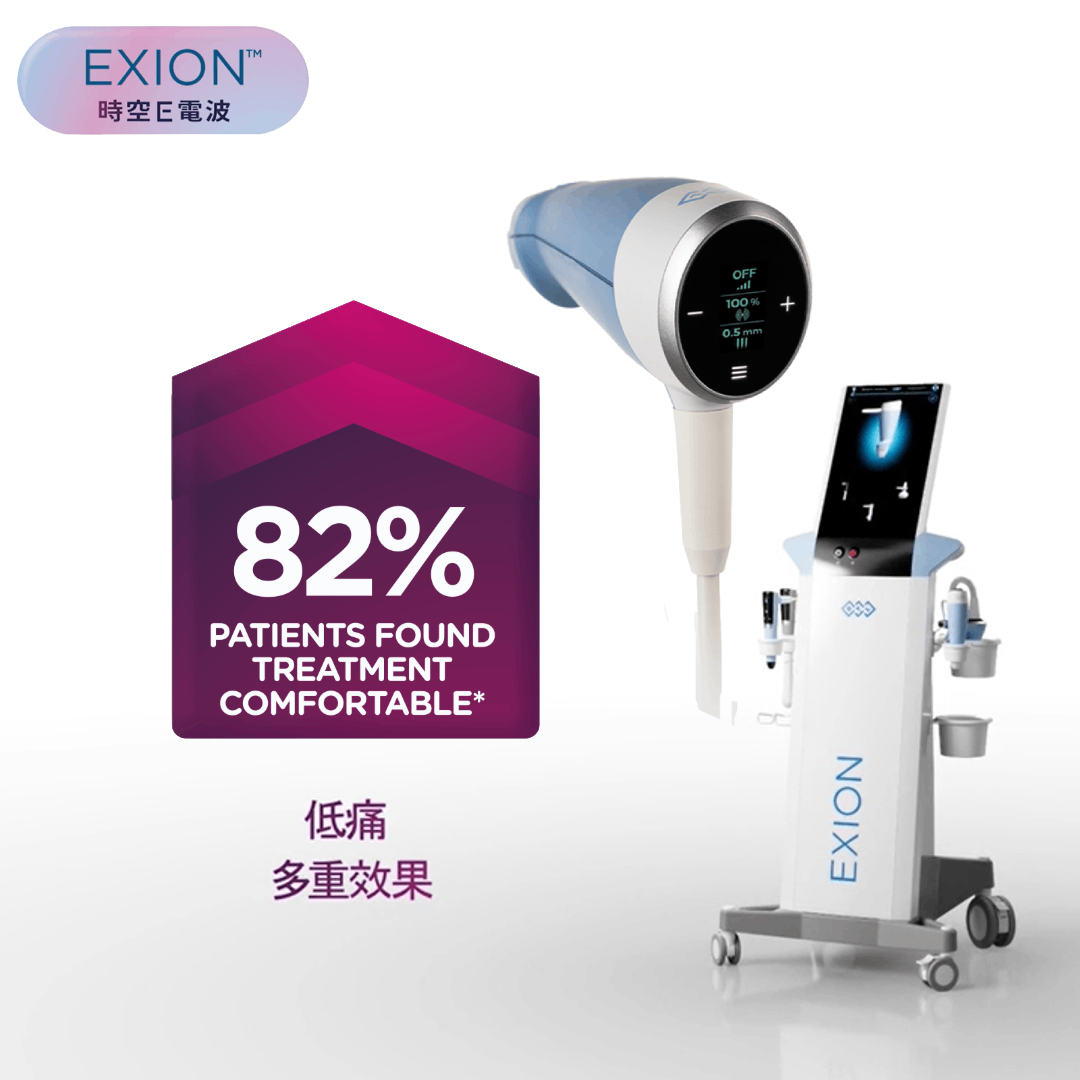 為什麼選擇 EXION？82% 患者認證的舒適體驗